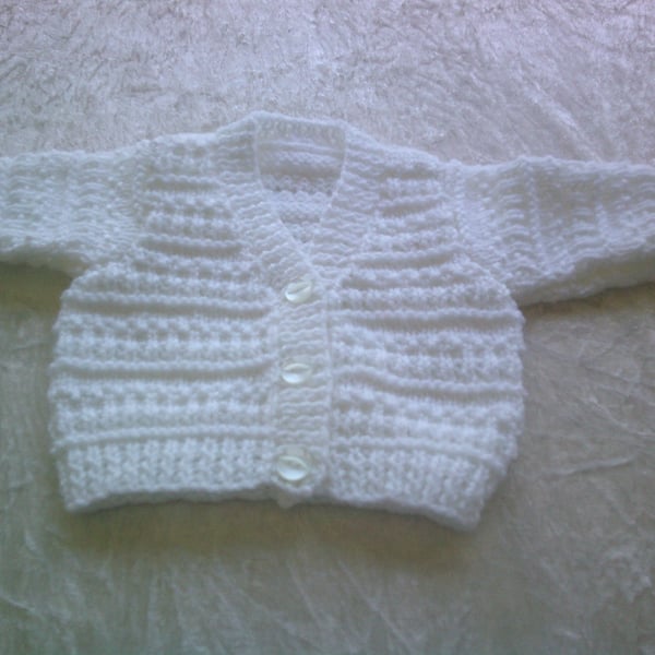 Fancy Rib 14 inch V Neck Cardigan