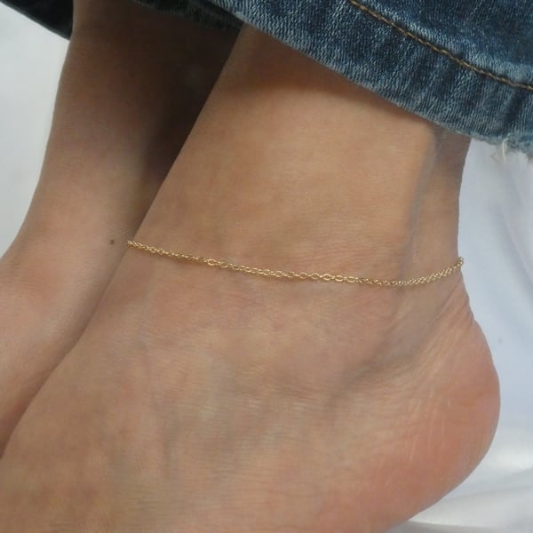 Elegant gold fill anklet