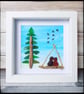Seaglass, driftwood winter scene, "SNOWFALL" - Image 2
