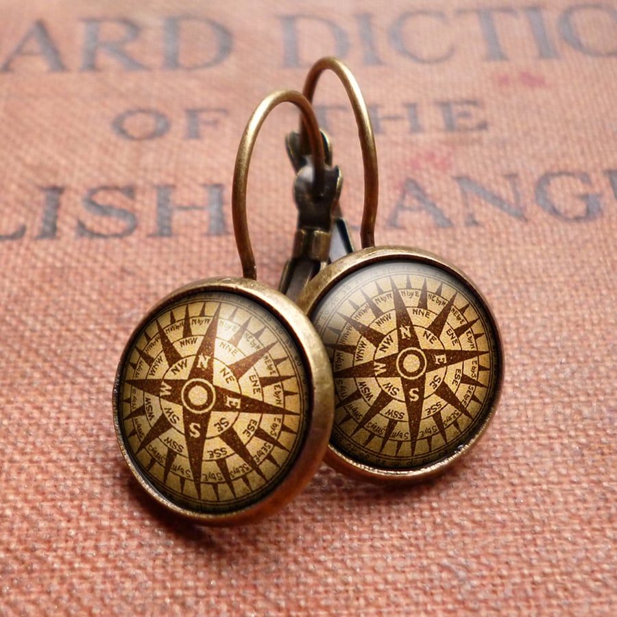 Compass No.1 Leverback Earrings (DJ03)