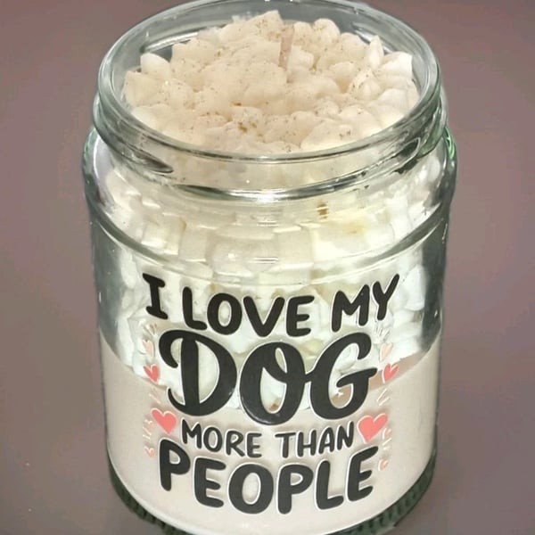 Handmade Dog Lover Candle Eco Coco Wax 260ml Whipped Candle for Home Decor & Gif
