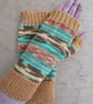Fingerless Gloves - Hand Knitted - Van Gogh Sunflower inspired  - Image 1