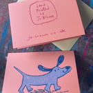 Happy Sausage dog card -orange- by Jo Brown Happy Tomato