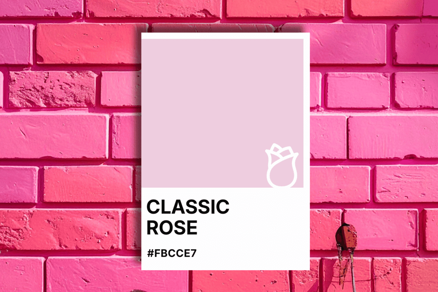 Mother's Day CLASSIC ROSE Greeting Card – Colour Swatch Series (A6 Blank Inside)