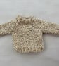 Tiny knitted tweed sweater jumper in miniature 12th scale for the dolls house - Image 3