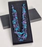 necklace, blue and purple, handmade - Image 1