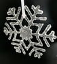 Frosty Fused Glass Snowflake - Image 2