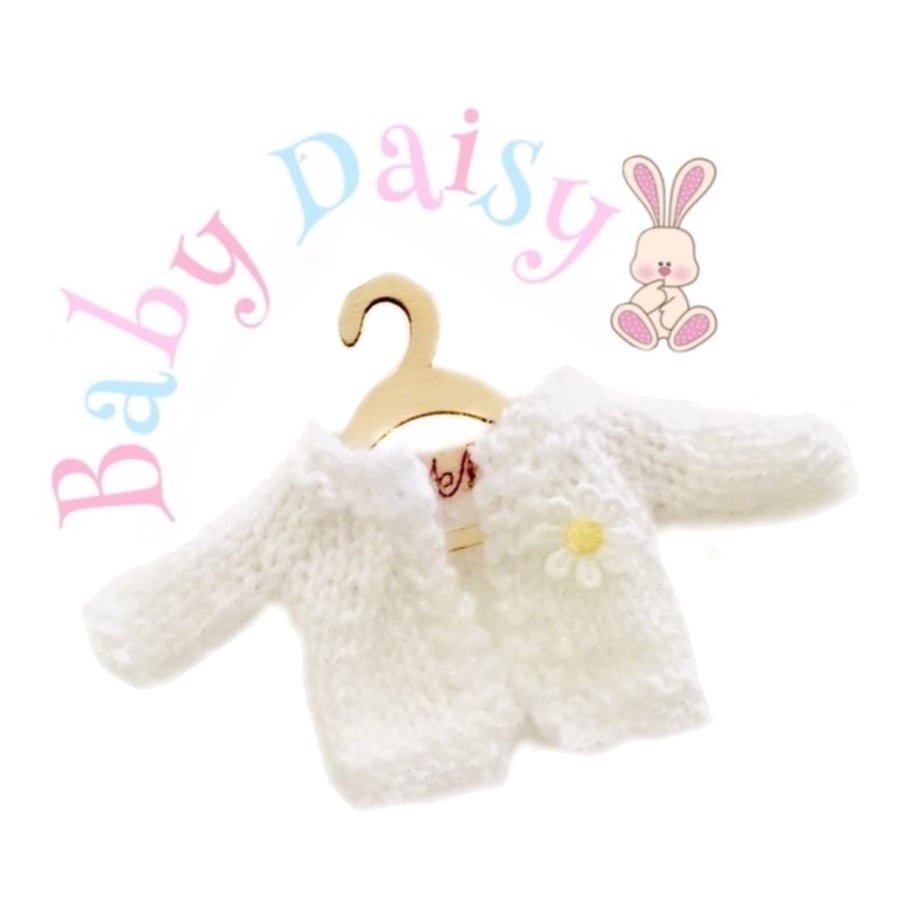 Reduced- White Baby Daisy Cardigan 
