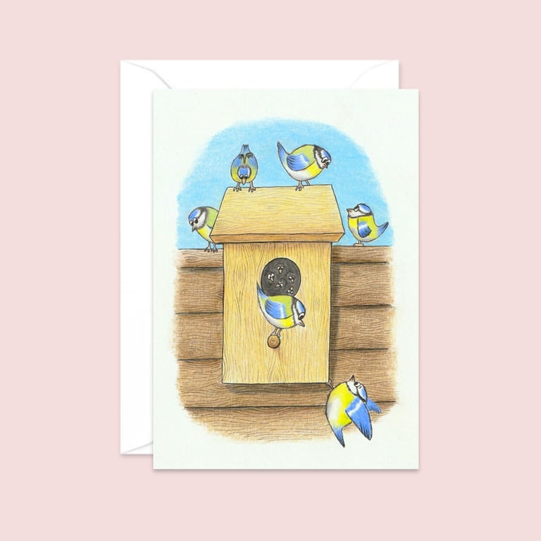Garden Birds Greeting Card: Bird Lover Birthday Card (204)