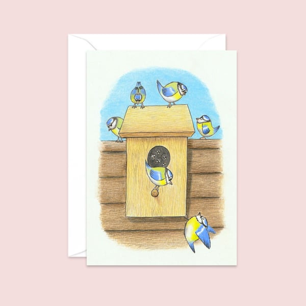 Garden Birds Greeting Card: Bird Lover Birthday Card (204)