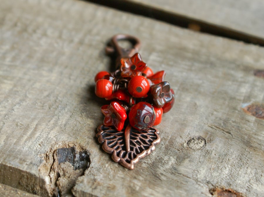 Autumn Leaf Bag Charm