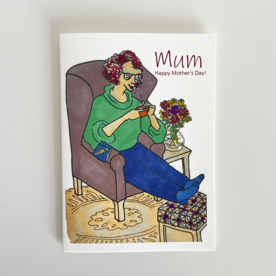 Mothers Day Card - Mum - Happy Mother's Day - Hand Drawn Illustration Design