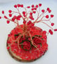 Red heart tree and roses decoration - Image 2