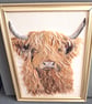 Needle felted  Highland Cow picture  Portrait - Image 1