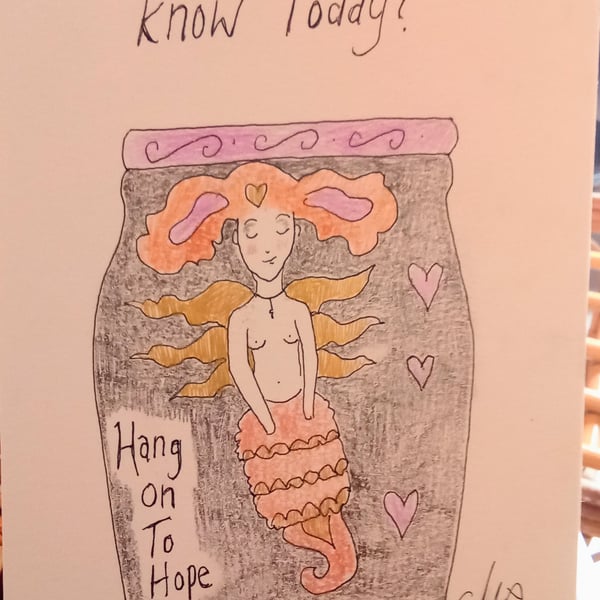 Small Prophets inspired original drawing "Hang on to hope"