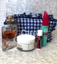 Personalised Embroidered Gingham Makeup Cosmetic Bag with Frilly Edge - Image 4