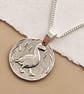 Goose Engraved Sterling Silver Coin Necklace - Image 8