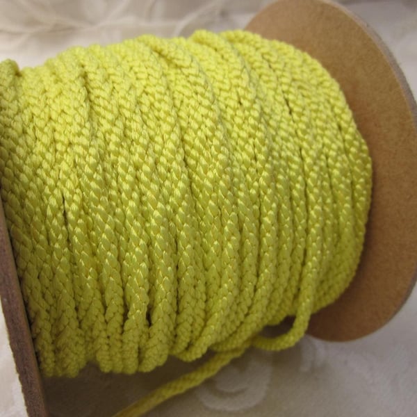 3 Metres 4mm Bright Yellow Lacing Cord