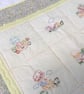 Multi-coloured Designs of Girl in Big Bonnet. Quilt for Older Child. Travel Cot. - Image 5