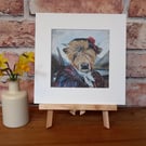 'Brave Cow' Highland cow mounted print