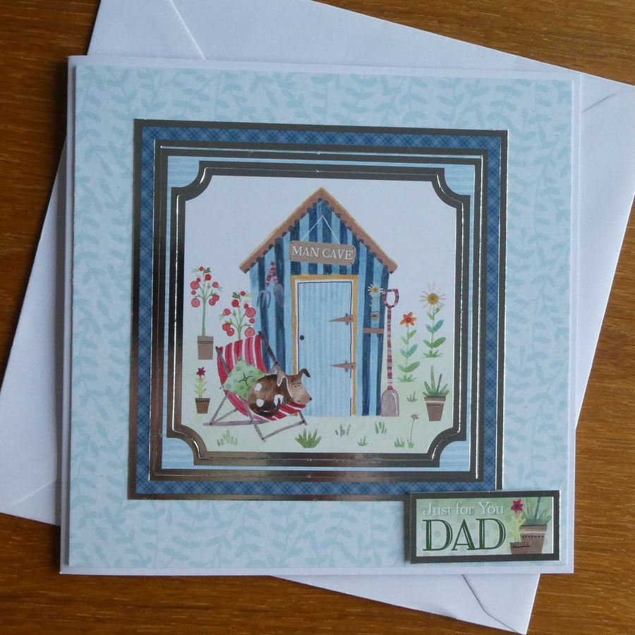 Father's Day Card - Birthday Card for Dad - Shed and Dog
