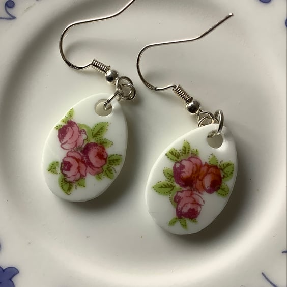 Handmade Ceramic Earrings, One of a Kind,  Eco Friendly Gifts, Unique.