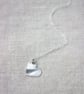 Silver Fern Pattern Heart Pendant - Image 2