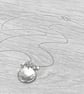 Handmade sterling silver 16mm diamond kiss petal charm pendants on a trace chain - Image 5