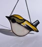 Super cute goldcrest stained glass bird decoration - Image 3