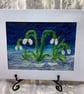 Winter Night Snowdrops Art Card - Image 1