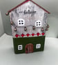 Christmas hand painted wooden house