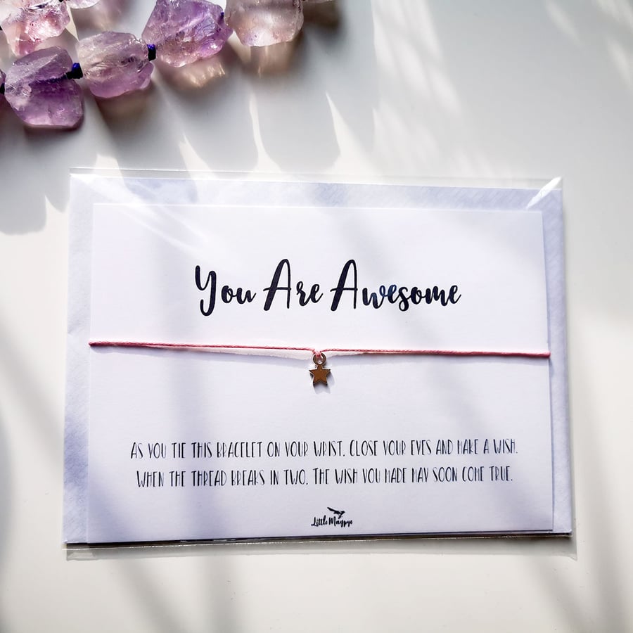 "You Are Awesome" Wish Bracelet