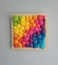 Bright Rainbow Wall Art -  Diagonal Abstract Tactile felt Blobs - Image 8