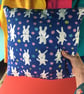 Happy Bunnies  Fun design Cushion with pad by Jo Brown Happy Tomato  - Image 2