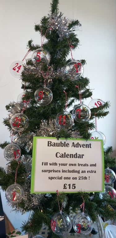 Christmas Tree Reusable Advent Calendar Fillable Baubles Decor Gifts Tracked 24