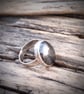 Sterling silver ring with oval hematite - Image 6