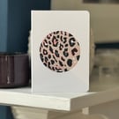card birthday wedding friend Leopard Print Circle Trendy funky (5-pack)