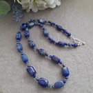 Lapis Lazuli and Labradorite Argentium Silver and Sterling Silver Necklace