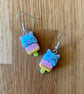 Kitty Cat Kawaii Lollipop Dangly Earrings - Image 3
