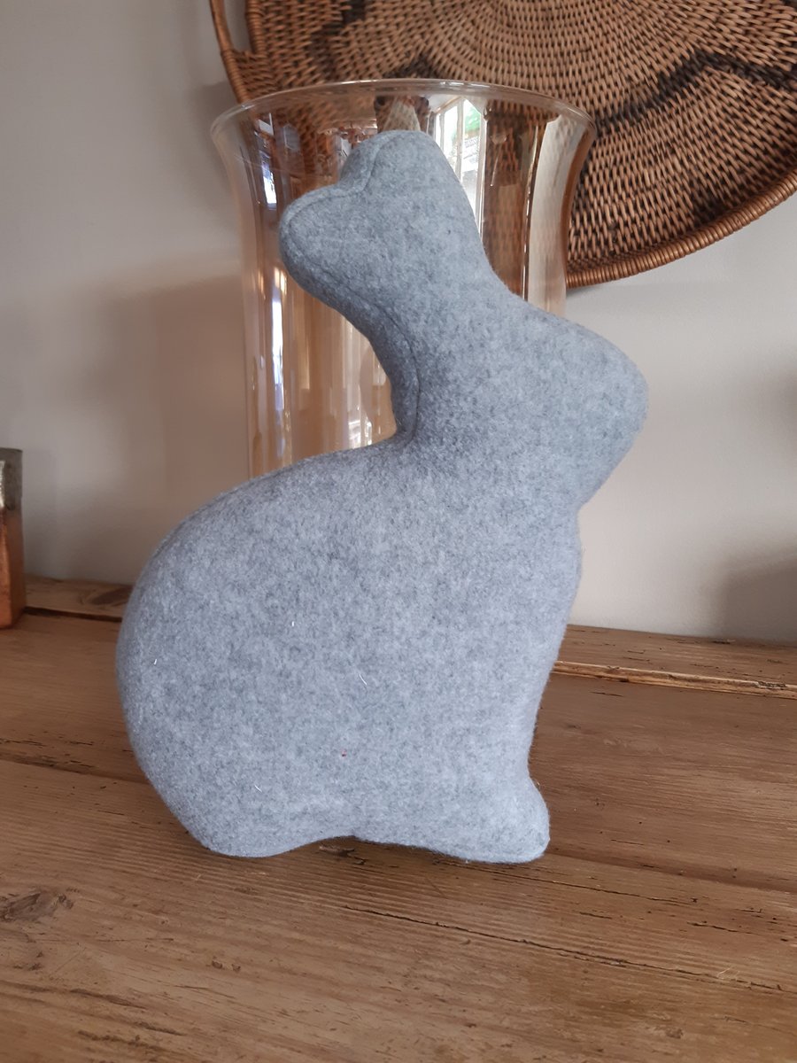 Grey Rabbit Pillow