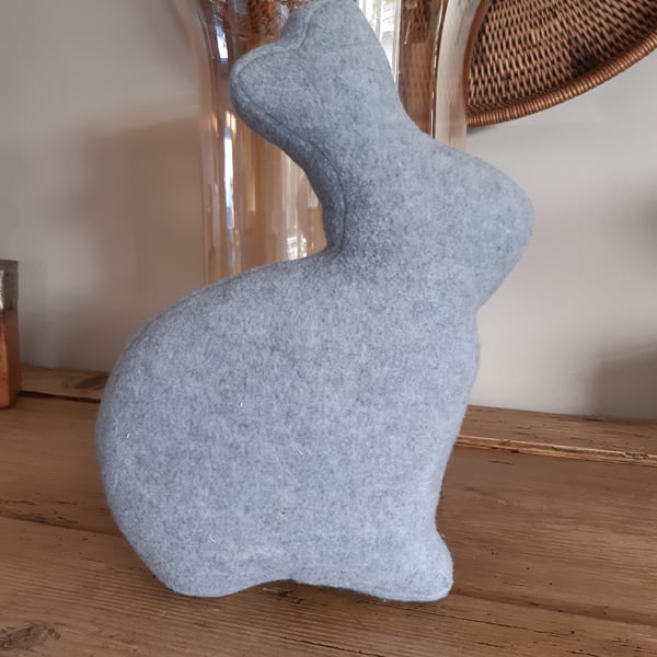 Grey Rabbit Pillow