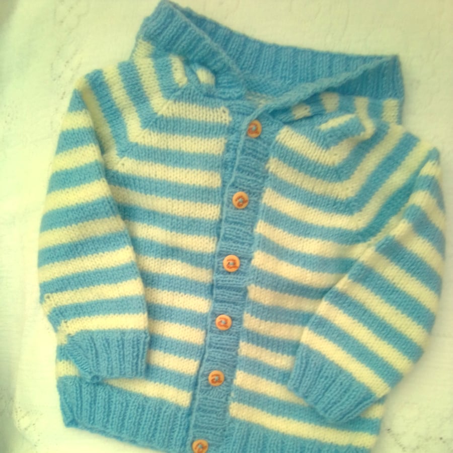 Striped Jacket with Hood For Babies and Small Children, Baby Gift Ideas, Jacket