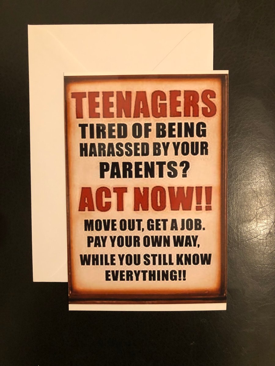 Teenage Angst, Unfair Parenting and Independence Funny Blank Greeting Card