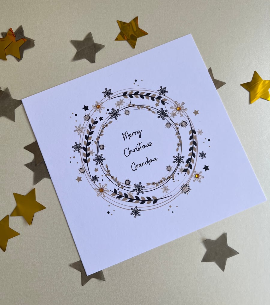 Christmas Card For Grandma Folksy