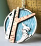 Woodland hare necklace