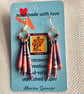 Hand Rolled Paper Bead Earrings - Image 3