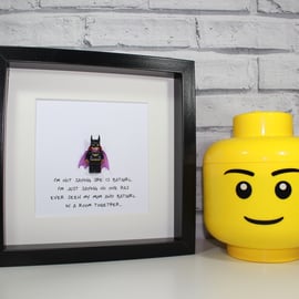 BATGIRL - Mothers Day Special - Framed minifigure - Quirky gift idea - mum - mum