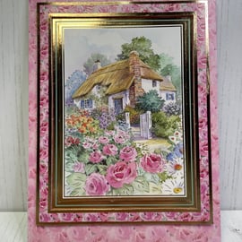 Greeting Card, Blank, Country Cottage and Garden C - 134