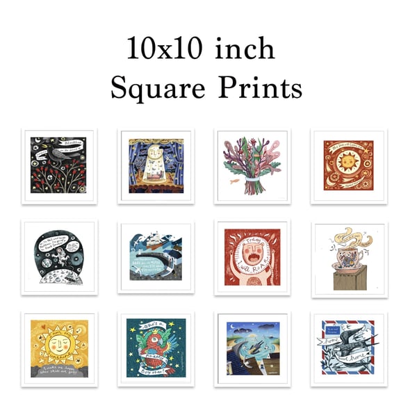 Digital Prints range for 10x10 inch frames (frames not included)