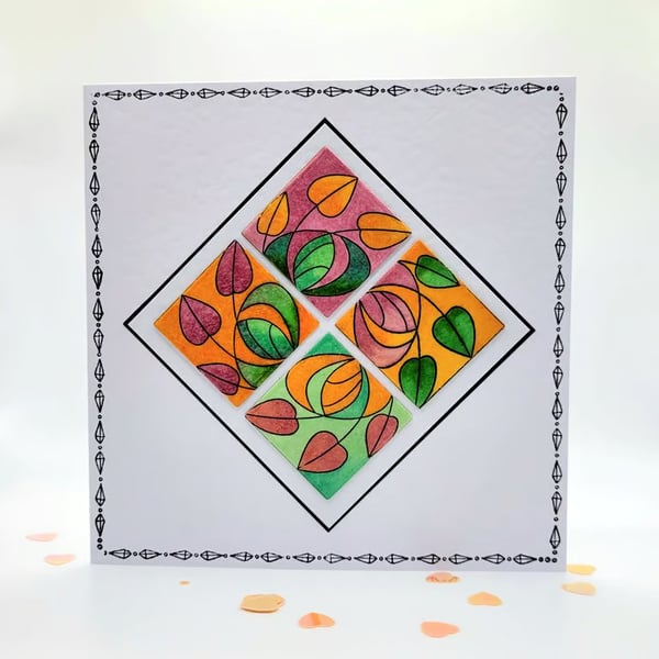 Blank card -  art nouveau cards, tiles, embossed, all occasions 